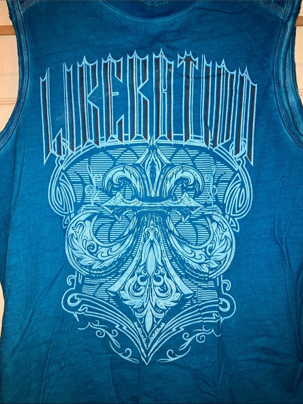 Helix Men’s Graphic Sleeveless Tank - Teal Blue - Medium - Picture 3 of 5